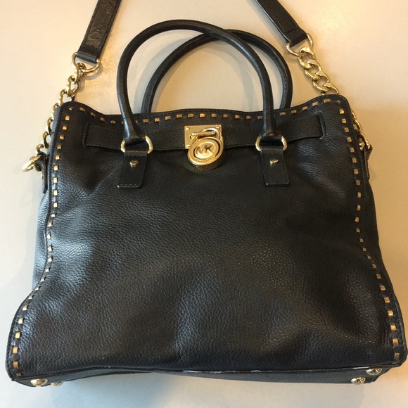 Michael Kors Retired Black Leather Handbag (Includes dust bag) - Picture 9 of 13